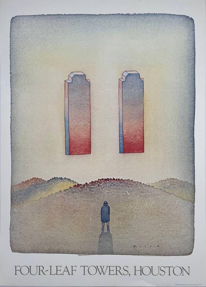 Four-Leaf Towers, Houston poster
