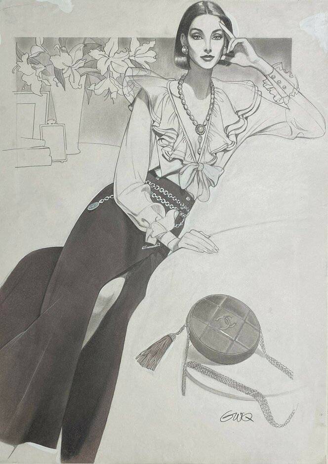 Gregory Weir-Quiton - Bullocks Wilshire Chanel Fashion Illustration