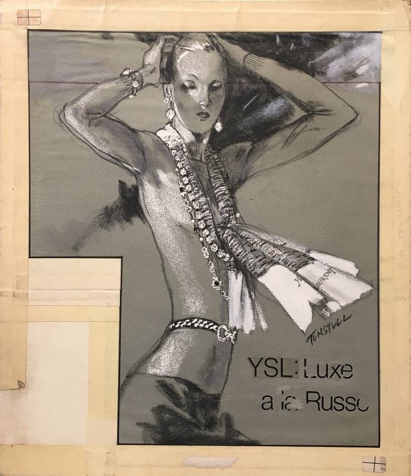 Glenn Tunstull - YSL Luxe a la Russe Fashion Illustration