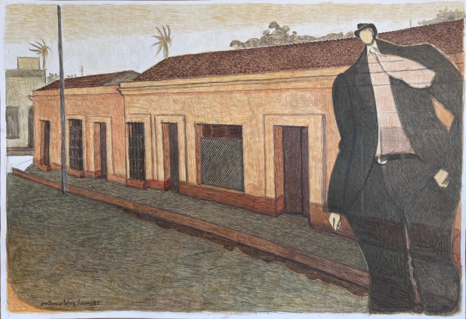Personaje Anónimo en Mazatlán (Anonymous Figure in Mazatlán), 1985, image 6