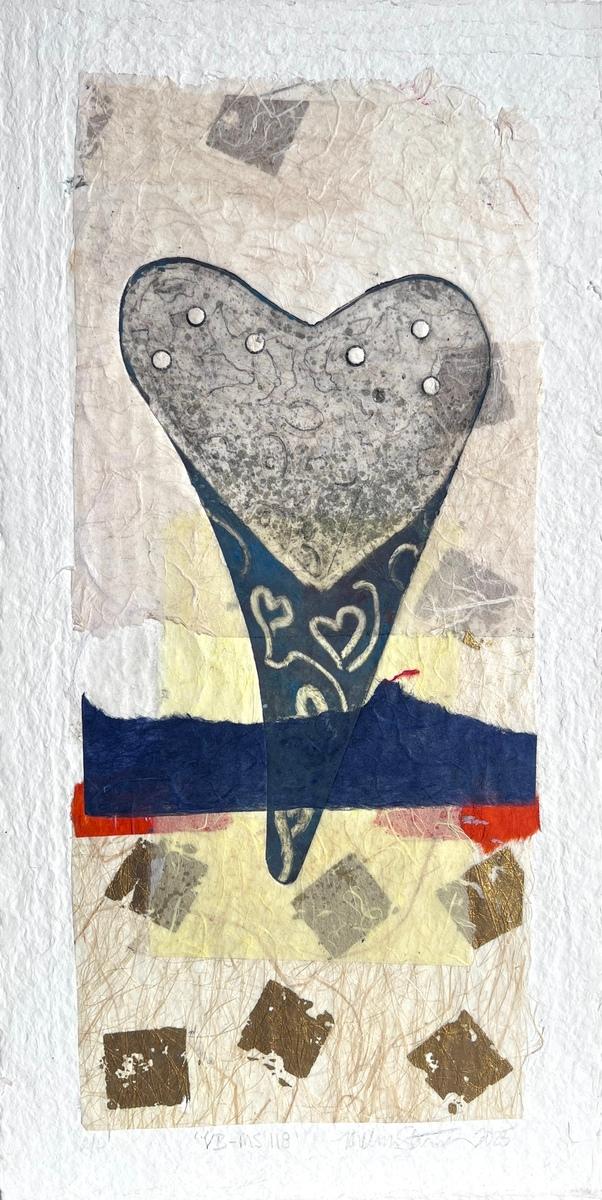 VB-MS 118 diptych Heart Gong with Intaglio Artist's Proof, 2025
