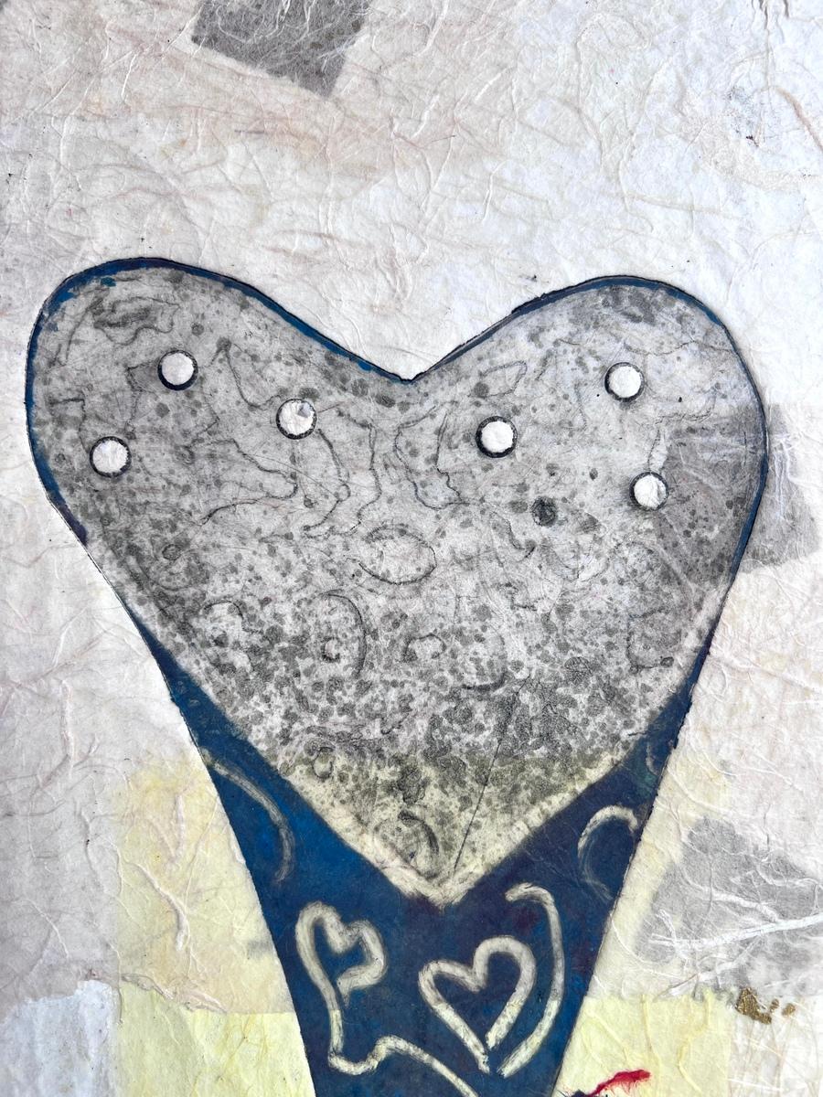 VB-MS 118 diptych Heart Gong with Intaglio Artist's Proof, 2025, image 7